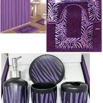 Amazon.com: 19 Piece Bath Accessory Set Purple Zebra Bathroom Rugs .