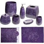 Botanica Purple Bathroom Accessories, Deluxe Set in 2020 | Purple .