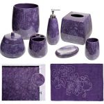 Botanica Purple Bathroom Accessories, Deluxe S
