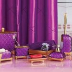 Gold and purple bathroom vanity accessories sets | Decolover.net .