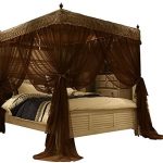 Amazon.com: Nattey 4 Corners Post Canopy Bed Curtain for Girls .