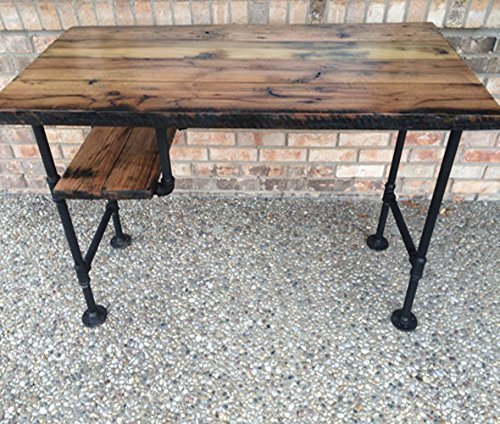 Amazon.com: Reclaimed Wood Desk Table - Rustic Solid Oak W/28 .