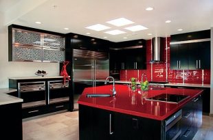 Red Kitchen Design Ideas, Pictures and Inspiration | Black kitchen .