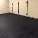 Rolled Rubber Home Gym Flooring - 1/4 Bla