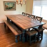 Rustic New England Farmhouse TABLE Bench 4 Stools 4 Chairs 10 .