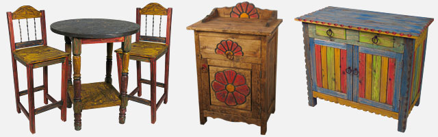 Mexican Painted Furniture - Rustic Country Sty