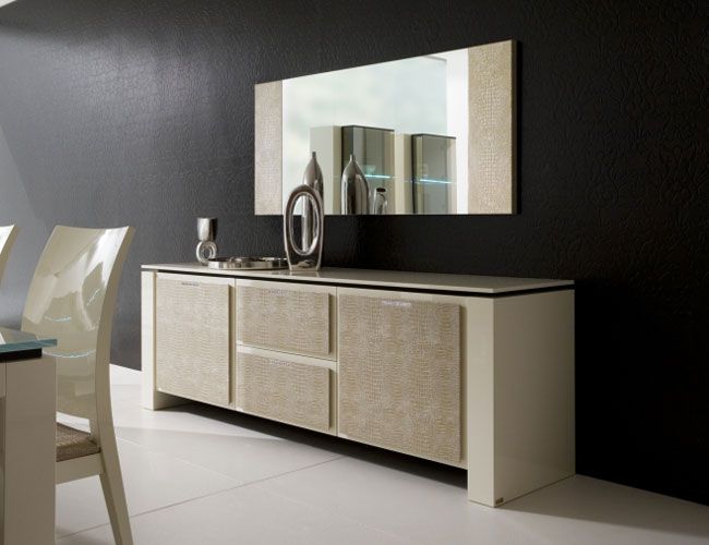 contemporary modern dining room buffet with mirror (con imágenes .