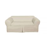 Shop Classic 2-piece Cotton Twill Loveseat Slipcover - Overstock .