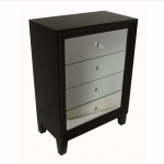 Small Black Chest of Drawers 4 drawers on smooth,this black chest .