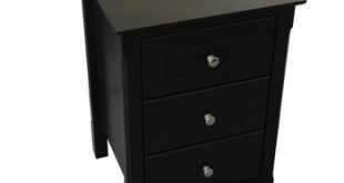 Bedroom Small Black Gloss White Slim Bedside Chest Of Drawers .