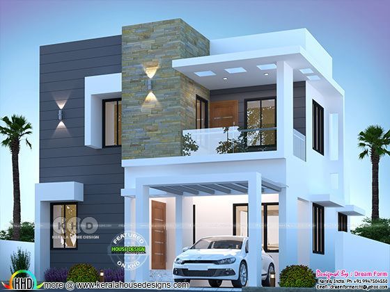3 BHK cute modern house 1550 sq-ft in 2020 | 2 storey house design .