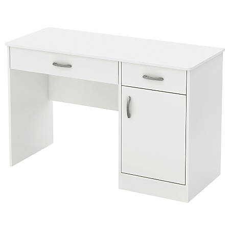 South Shore Axess Small Desk With Storage Pure White - Office Dep