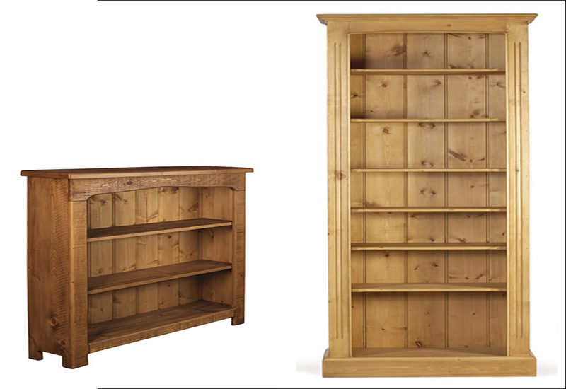 pine bookcase: a small library – designinyou JNBHJQY - Home Decor .