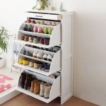 This. It is one of the most space-efficient shoe storage solutions .