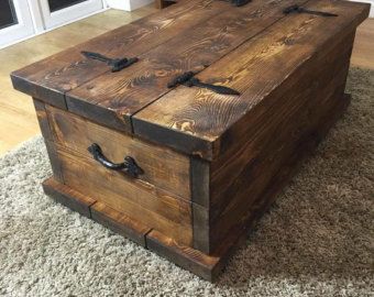 Basement coffee table | Rustic trunk coffee table, Coffee table pla