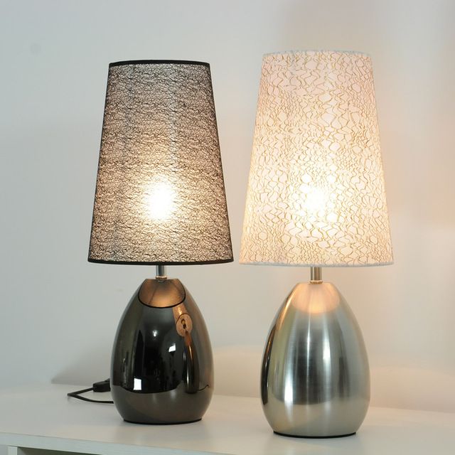Touch Lamps Bedside moderner Schlafzimmer-Stoff-Touch-Schalter .