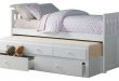Carissa Twin Over Twin Trundle Bed With Two Storage Drawers, White .