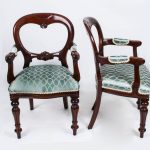 Vintage Victorian Style Balloon Back Dining Chairs Set of 12 at .