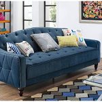 Amazon.com: Novogratz Vintage Tufted Sofa Sleeper II (Navy Velour .