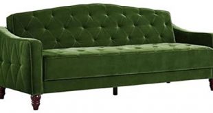Amazon.com: Novogratz Vintage Tufted Sofa Sleeper II (Green Velour .