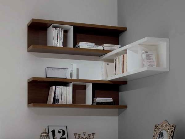 Wall Mounted Corner Shelves | Unique wall shelves, Shelves in bedro