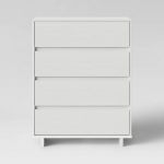 Modern 4 Drawer Dresser White - Room Essentials™ : Targ