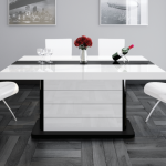 PIANOSA White Gloss Dining Table with Extension – Maxima Hou