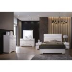 Acme United Eastern King Size Bedroom Furniture 1pc Bed High Gloss .