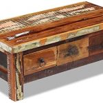 Amazon.com: Festnight Rustic Coffee Table with 2 Drawers Reclaimed .
