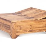 large square storage chest trunk wood box coffee table | Coffee .