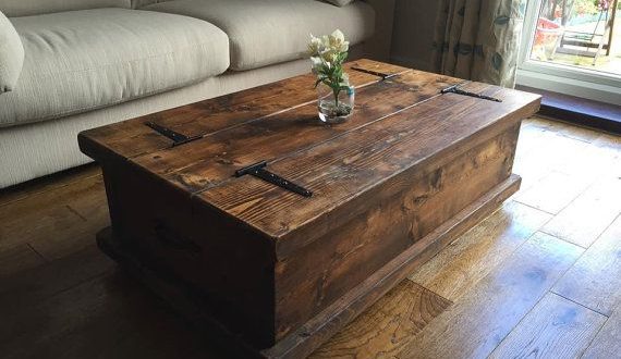 wood coffee table with storage – lanzhome.com