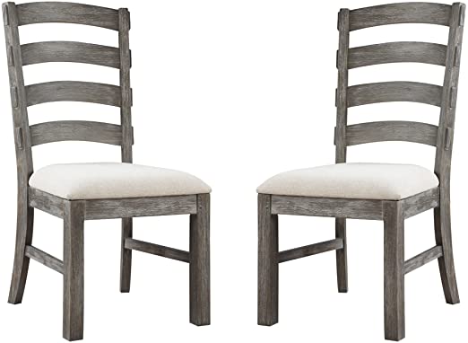 Amazon.com: Emerald Home Paladin Rustic Charcoal Gray Dining Chair .