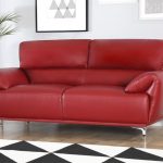 Enzo Red Leather Sofa 3+2 Seater | Red leather sofa living room .