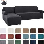 Amazon.com: CHUN YI Stretch Sectional Couch Covers Soft L-Shaped .