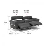 Living Room Sofa set 2 seater real genuine leather sofas electric .