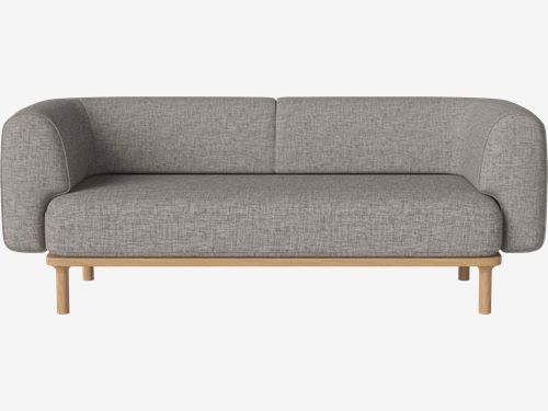 Abby 2 seater sofa - Nantes - Fabric, Grey | Bolia.c