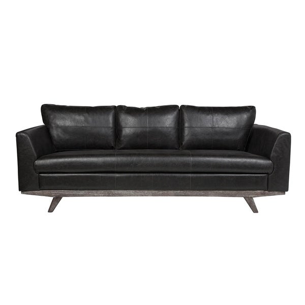 Shop Rebel 3 Seater Leather Sofa in Distressed Biker Black Leather .