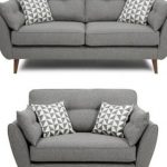 3 Seater Sofa And Cuddle Chairs in 2020 | Retro sofa, Grey retro .