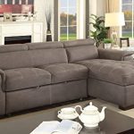 Amazon.com: Esofastore Sectional Sofa w Pull Out Bed Adjustable .