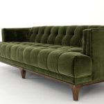 Dylan Mid-Century Modern Olive Green Velvet Tufted Sofa | Cheap .