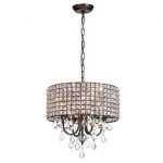 Albano 4-Light Crystal Chandelier (With images) | Drum chandelier .