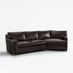 Axis II Leather 2-Piece Right Arm Angled Chaise Sectional Sofa .