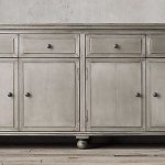 Annecy Metal-Wrapped Sideboard Collection - Light Zinc | RH .