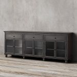 Annecy Metal-Wrapped Glass Large Sideboard | Large sideboard .