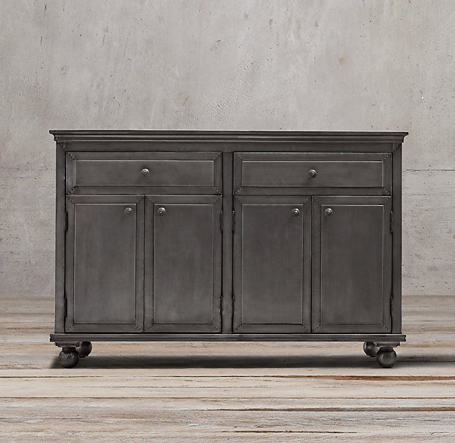 Annecy Metal-Wrapped Panel 54" Sideboard | Sideboard console .