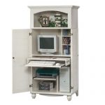 Amazon.com - Antique White Shutter Door Computer Desk Armoire .