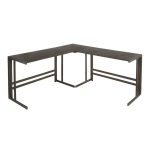 Lumisource 44 in. L-Shaped Antique/Espresso Computer Desk with .