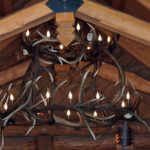 Elk antler chandeliers and lighti