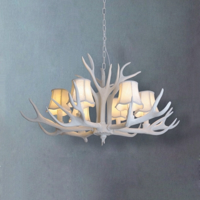 6/8/9 Lights Antlers Chandeliers with Tapered Shade Vintage Style .