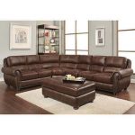 Austin Top Grain Leather Sectional With Ottoman | Leather .